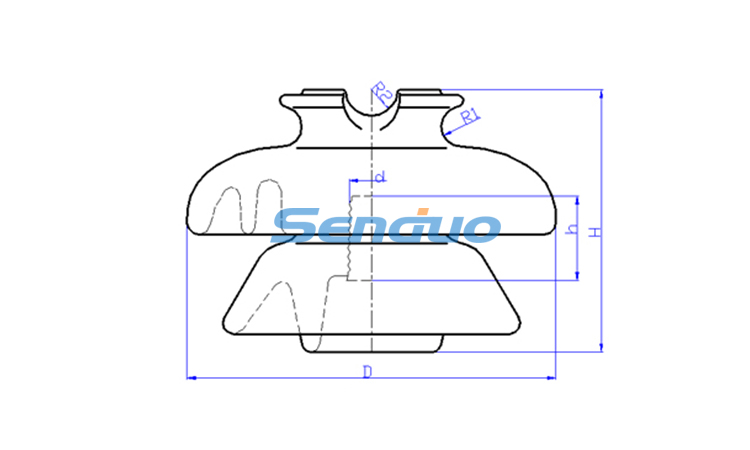 senduo ceramic pin type insulator 56-3